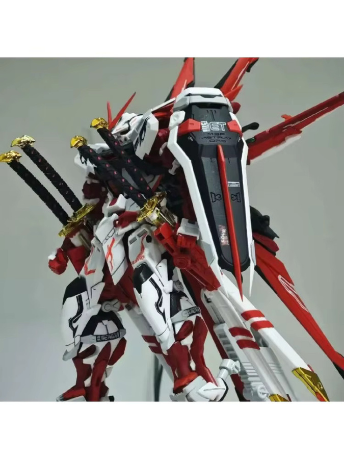 Bandai SEED DESTINY Astray Red Frame Model-58, Actionfiguren, 1:144 - Bild 6