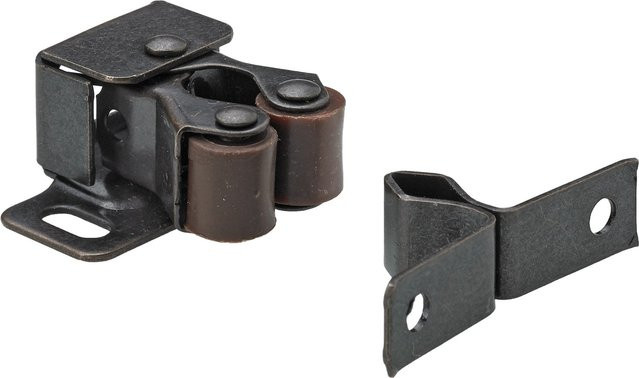 Hettich Schnappverschluss aus Stahl in Bronze, 2 Stück, B: 33 mm, T: 14 mm, H: 28 mm - Bild 1