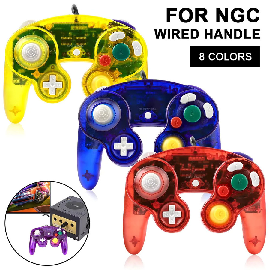 Pogopirate Retro Wired Game Controller für NGC GameCube in Transparent in 8 Farben - Bild 2