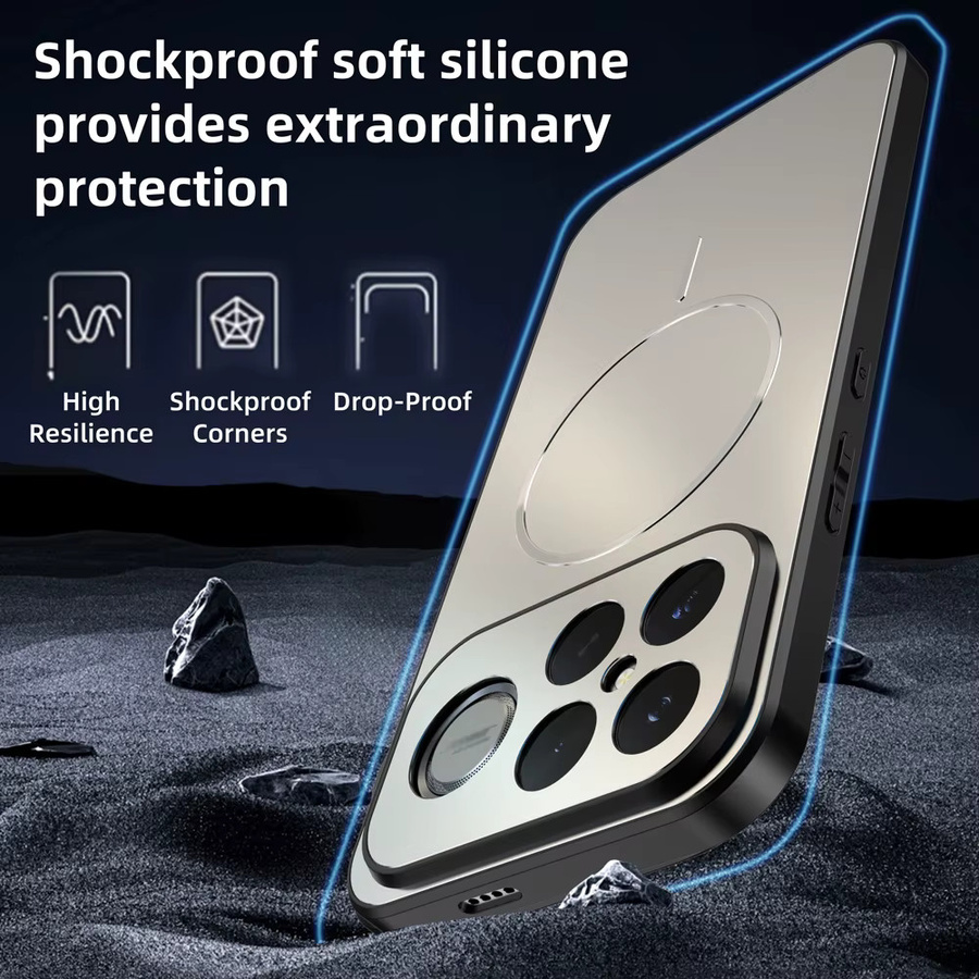 Magnetische Matte Schutzhülle für Xiaomi 17 Pro Max, 15, 14T, POCO F8 Ultra Pro und X6 in Grau mit MagSafe Unterstützung und Frosted Finish - Bild 3