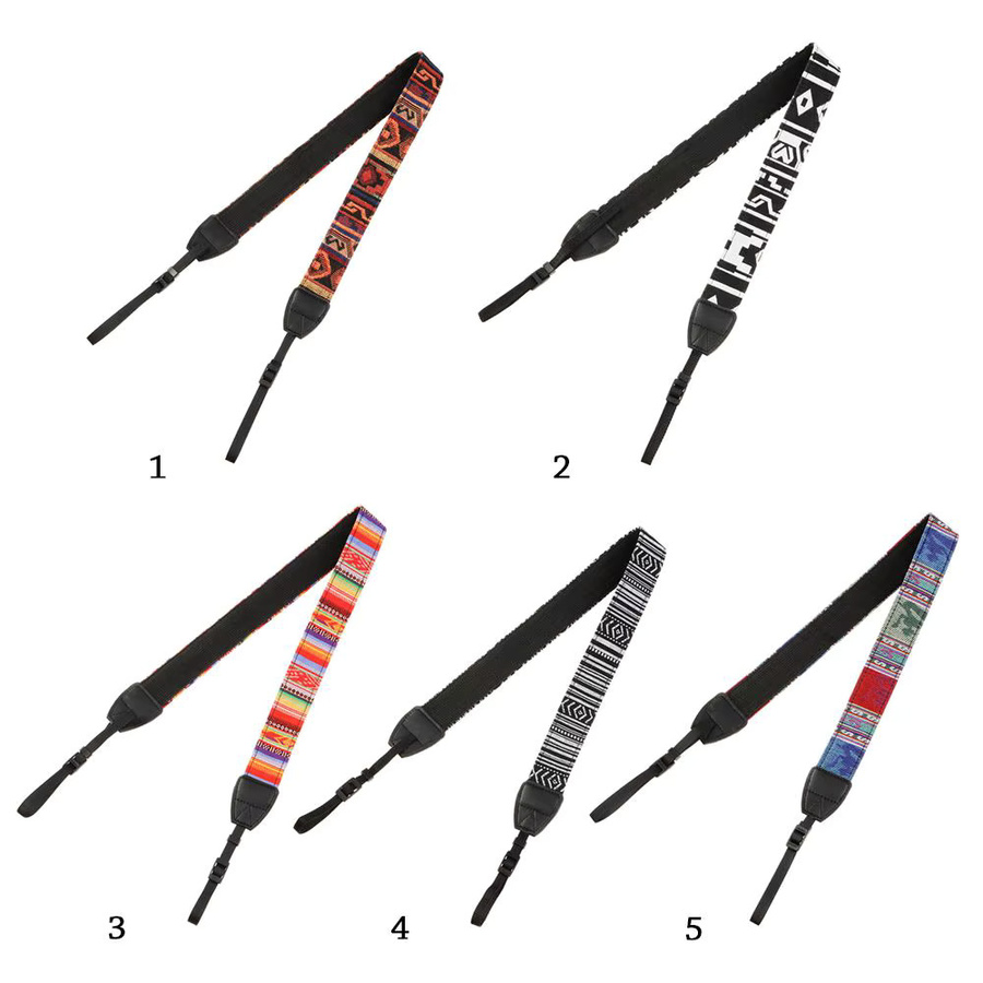 Retro ethnische SLR Kamera Lanyard in Multicolour als Schultergurt für DSLR und DSLKameras - Bild 5