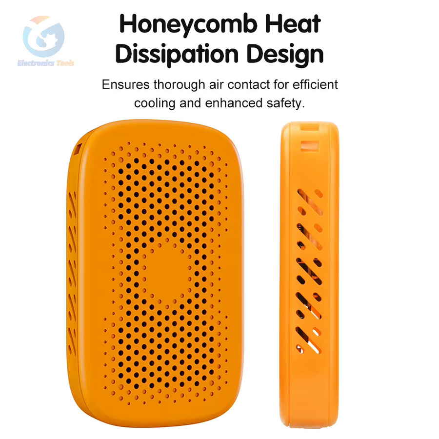 Gaqqee 3-in-1 Luftqualitätsmessgerät in Orange mit LCD-Bildschirm zur Messung von CO2, Temperatur und Luftfeuchtigkeit sowie als Monoxid-Detektor - Bild 2