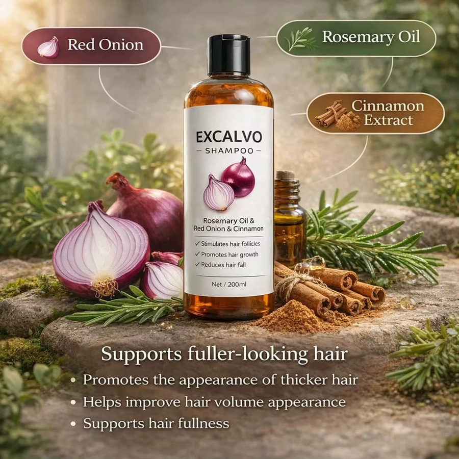 EXCALVO Zwiebel- & Rosmarinöl-Shampoo, 200 ml - Bild 2