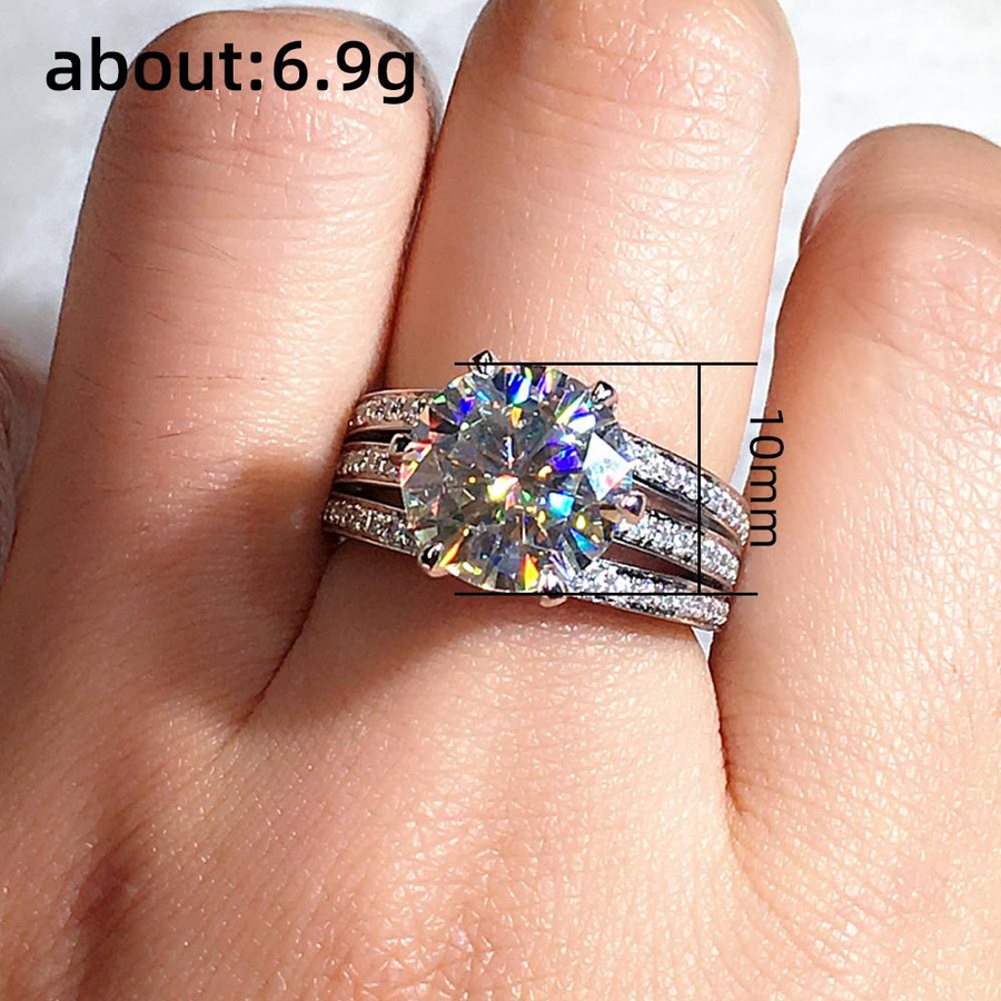 YIRAN Jewelry Verlobungsring, Kupfer, Zirkonia, Damen - Bild 2