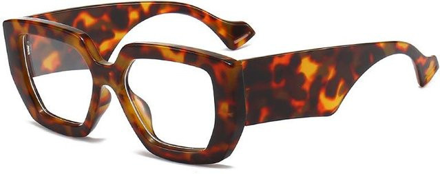 Quadratische Korrektionsbrille, Vollrand, Kunststoff, transparent, Unisex - Bild 1