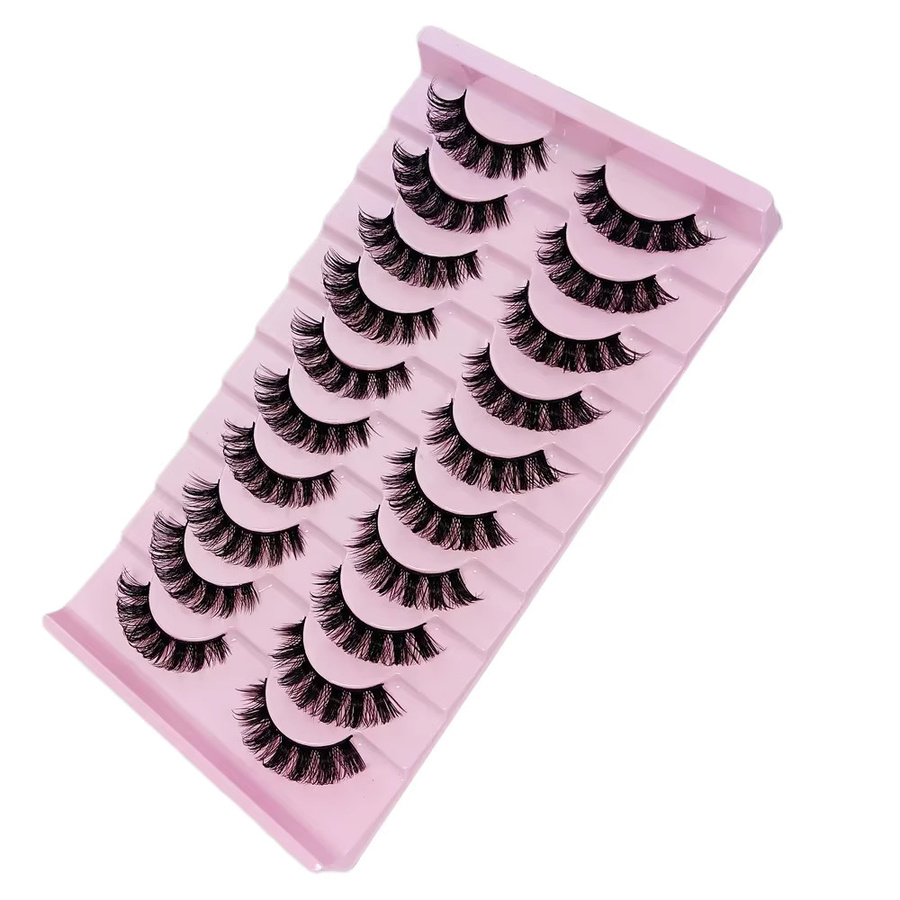 JIEFUXIN Künstliche Wimpern, DD Curl, Black, 10 Paar, Unisex - Bild 3