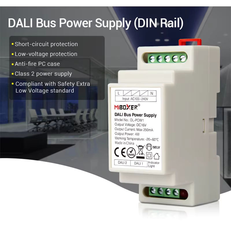 Miboxer DT8 DALI 5-in-1 Touch Panel LED Controller mit DALI Bus Netzteil für die DIN-Schiene - Bild 4