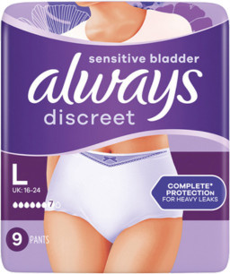 Always Discreet Inkontinenz Pants Plus, Größe L, 9 Stück - Bild 1