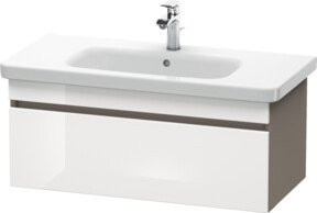 Duravit Waschtischunterschrank DuraStyle in Weiß Hochglanz, wandhängend mit 1 Auszug, Breite: 93 cm, Tiefe: 44,8 cm, Höhe: 39,8 cm - Bild 1