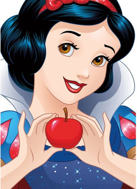 Komar Wandbild Snow White Portrait in White und Multicolour, B: 50 cm, H: 70 cm - Bild 1