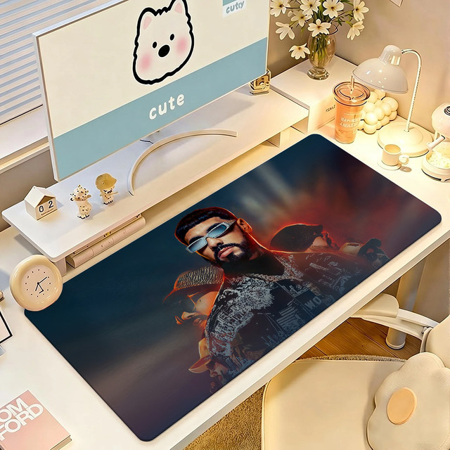 Anuel AA Mauspad Multicolor, großes rutschfestes und wasserdichtes Gaming-Mauspad mit genähtem Rand für Gaming, Büro und Alltag - Bild 1