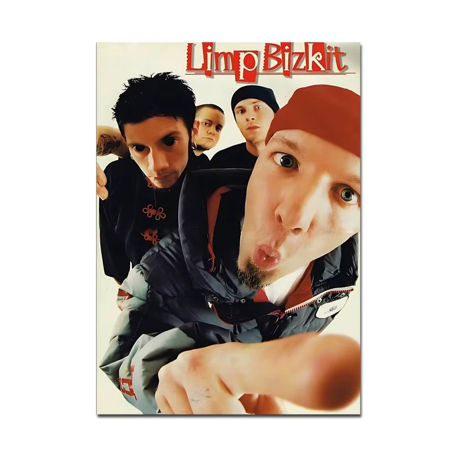 Limp Bizkit Vintage Poster von Potdemiel in Weiß auf Kraftpapier als Wandkunst für dein Zimmer - Bild 7