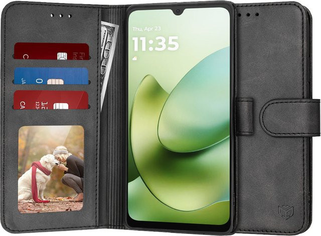 Techsuit Diary Book Hülle für Motorola Moto G06 in Schwarz - Bild 1