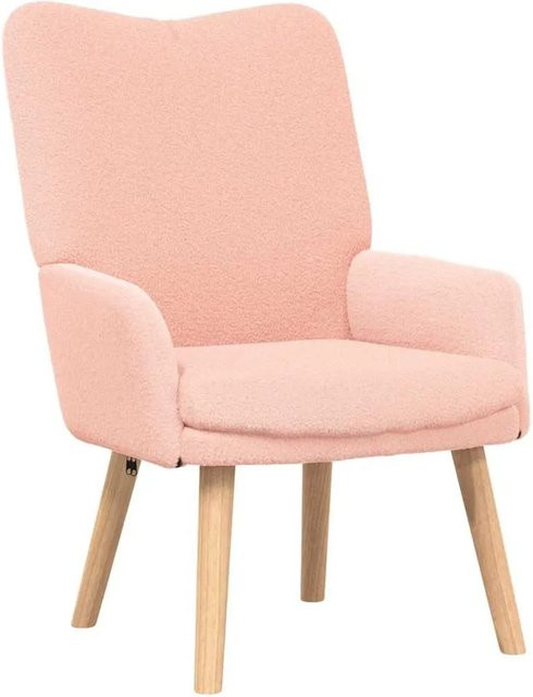 vidaXL Relaxsessel Rosa mit Armlehnen und Metallrahmen, B/T/H: 63 x 67 x 94 cm - Bild 1