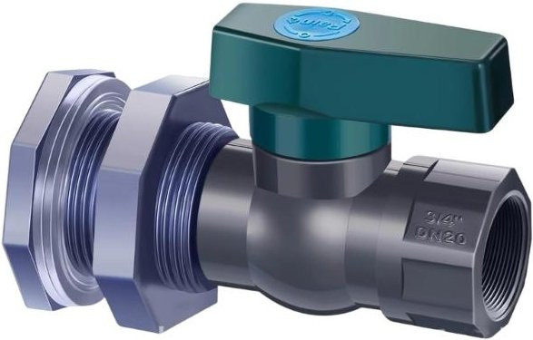 Water Loquat Schlauchadapter und Wasserhahn aus PVC für Regenmesser und Wasserbehälter, 3/4 Zoll, Grau - Bild 1