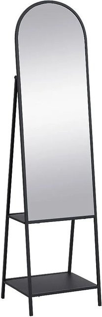 Vente-unique Standspiegel Livio mit Füßen aus Metall, Schwarz, Breite: 46 cm, Höhe: 172 cm, Tiefe: 41 cm - Bild 1