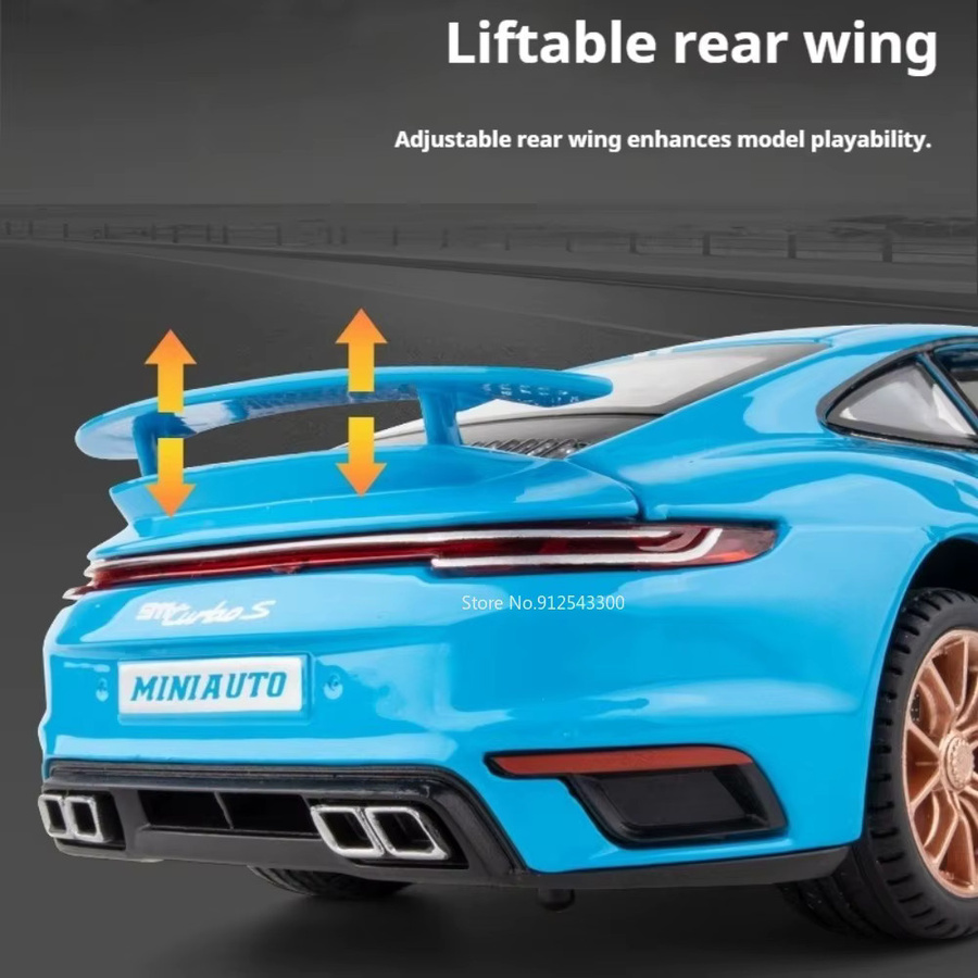 RMZ city 911 Turbo Automodell Spielzeug, 1:24, Metall, mit Licht und Sound - Bild 5