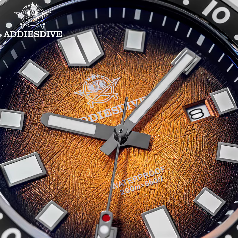 ADDIESDIVE Herrenuhr, Quarz, Edelstahl, Saphirglas, 20 ATM, Grau - Bild 4