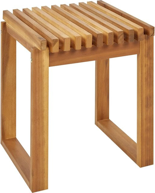 Beliani Gartentisch BELLANO aus Akazienholz in Braun, B/T/H: 35 x 40 x 44 cm - Bild 1