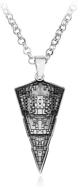 Star Wars Anhänger Halskette, Edelstahl, Silber, Unisex - Bild 1