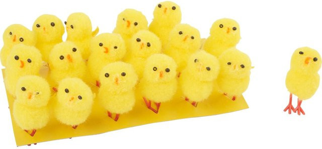 VBS Chenille Küken in Gelb und Braun für Ostern, 18 Stück, Höhe: 4 cm - Bild 1