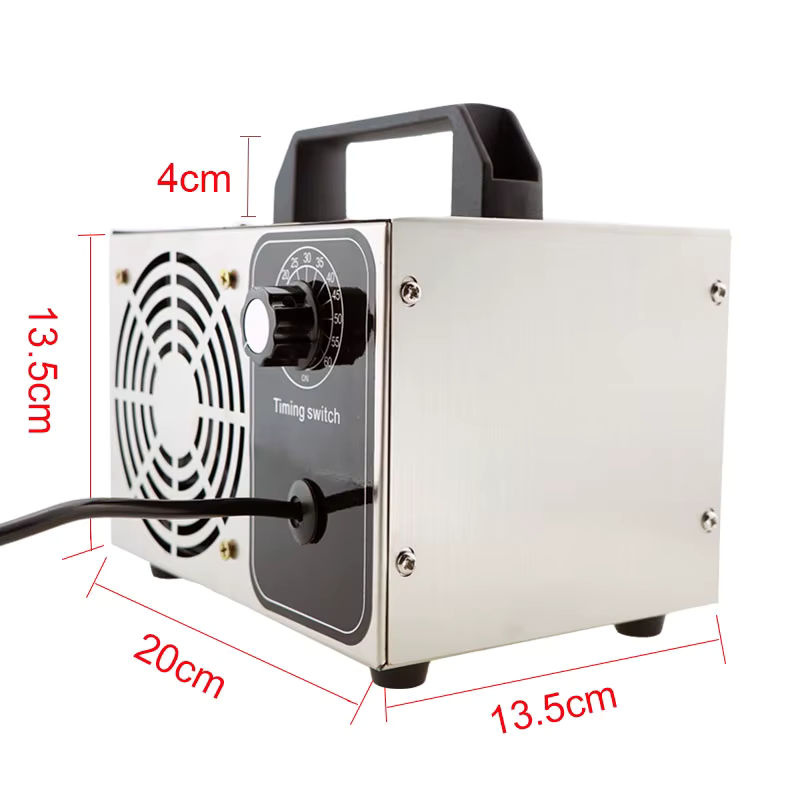 UIPOY Ozongenerator 60 g/h Ozonmaschine O3 Luftreiniger und Luftdesodorierer in Silber aus Edelstahl für Zuhause, Küche, Büro und Auto - Bild 2