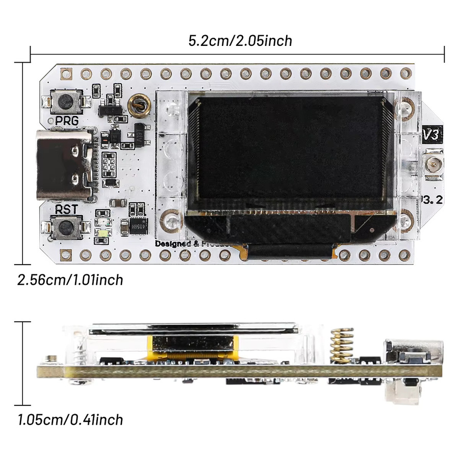 Heltel ESP32 LoRa V3 Entwicklungsboard mit OLED-Display, SX1262, LoRa-Antenne, Wi-Fi und Bluetooth für Meshtastic - Bild 3