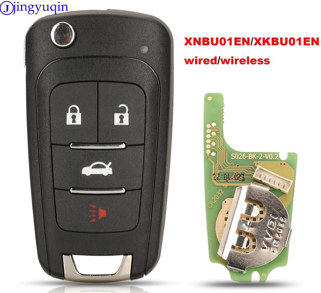 Xhorse VVDI XKBU01EN/XNBU01EN Draht-Fernbedienung-Schlüssel für Buick, 4 Tasten, Englisch, Schwarz - Bild 1