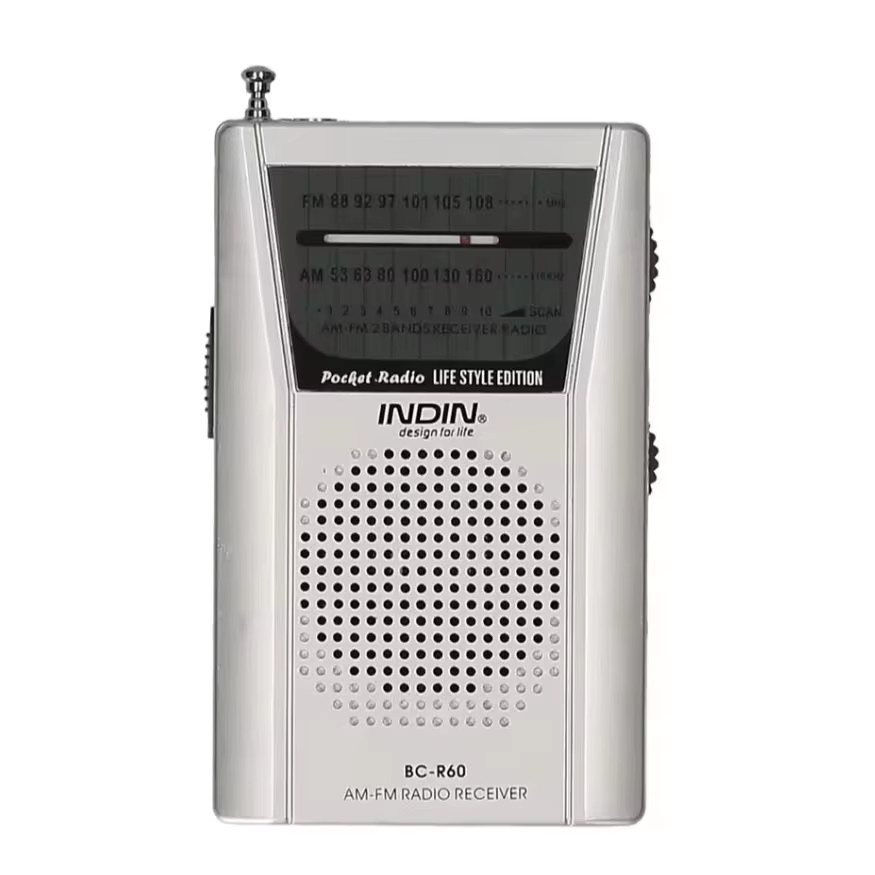 YITHOR Tragbares Batteriebetriebenes Radio mit Lautsprecher und Kopfhöreranschluss in Silber, FM/AM Empfang - Bild 6