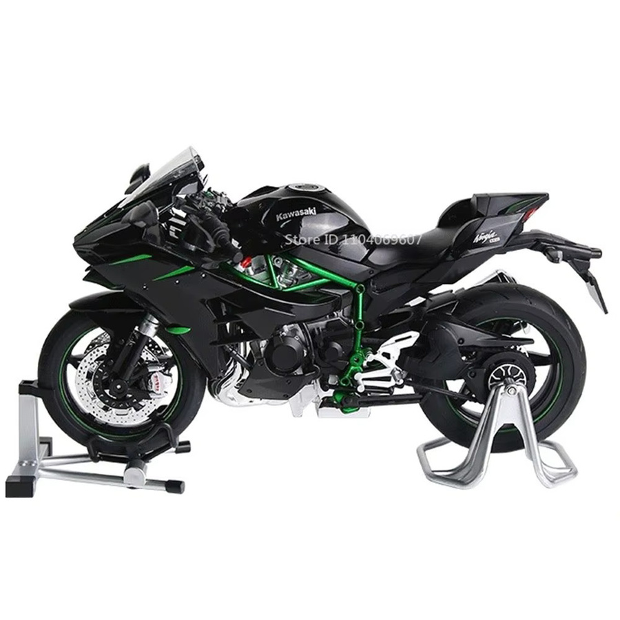 MAKEDA Kawasaki H2R Motorrad Modell, Maßstab 1:9, Metall, Diecast - Bild 6
