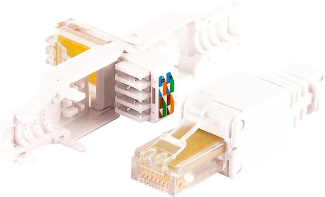 Schwaiger Netzwerkstecker Easy Install Ethernet LAN in Weiß - Bild 1