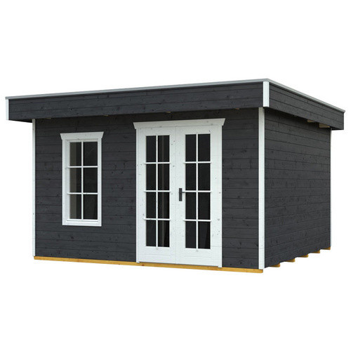 Skan Holz Gartenhaus Breda 2 aus Holz in Grau B/H/T: 420 x 255 x 380 cm - Bild 3