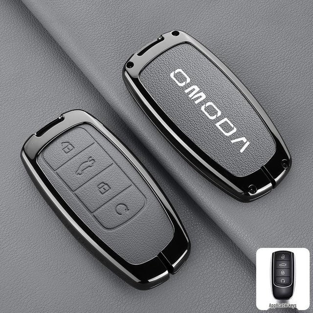 GearUp AutoMoto Schlüsseletui für OMODA E5 S5 C5 Chery Modelle in Grau - Bild 1