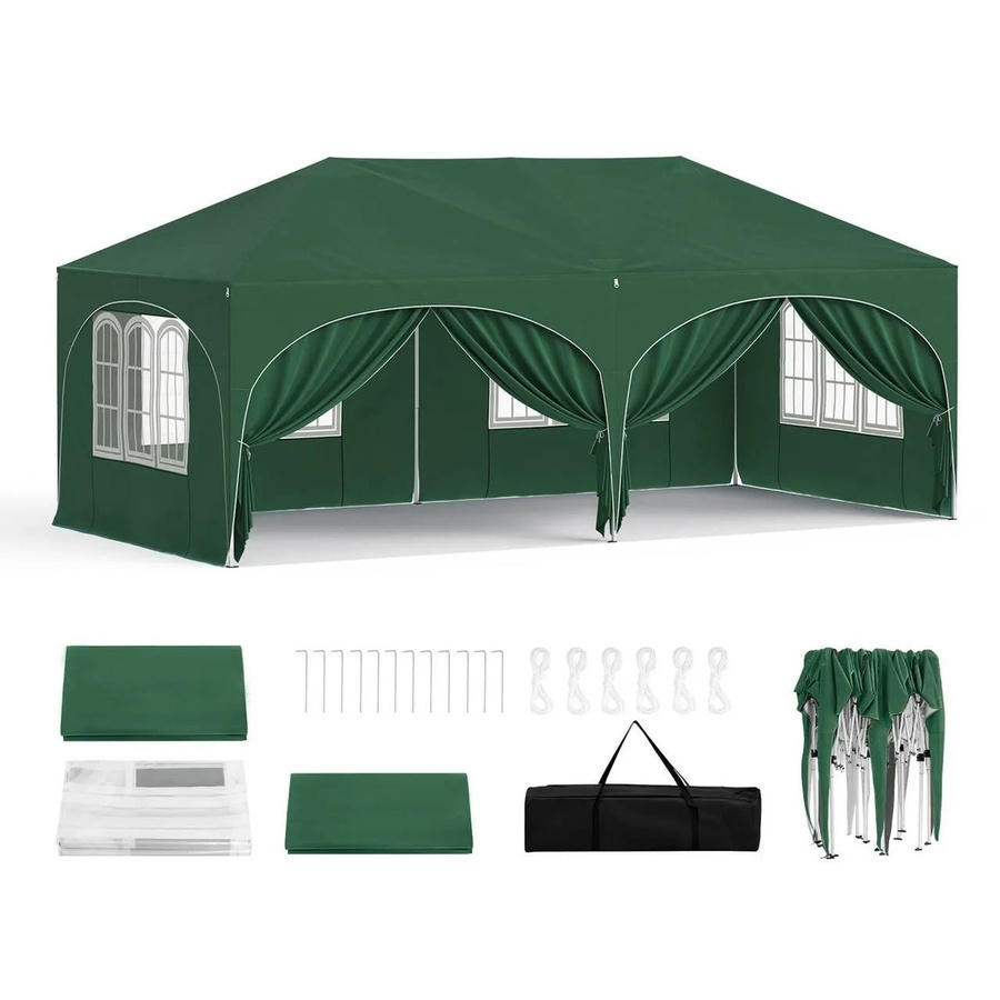 WOLTU Pavillon Grün mit UV-Schutz und Wasserabweisendem 210D Oxford-Gewebe B/T: 300 x 300 cm - Bild 2