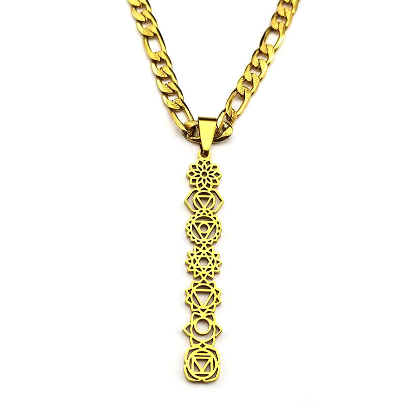 JYTF Halskette mit Anhänger, Edelstahl, Gold, Unisex - Bild 3