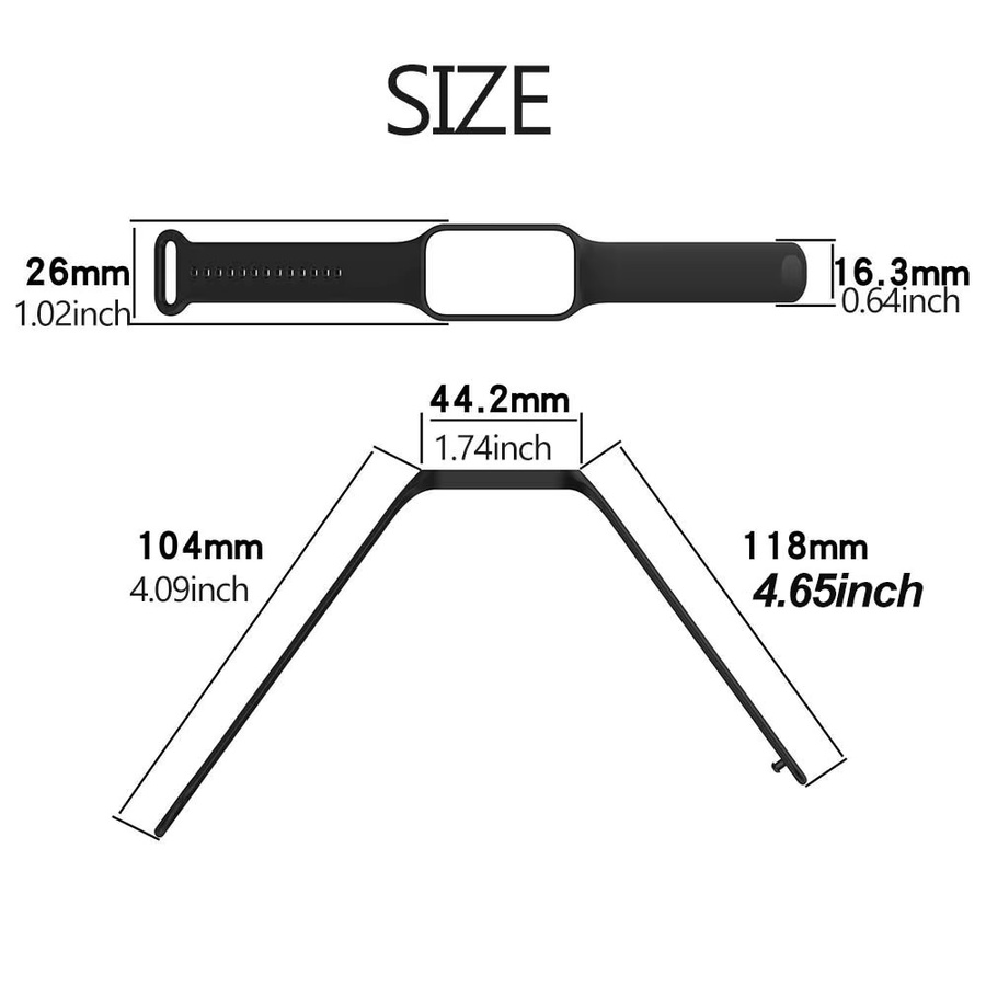 Xiaomi Armband für Redmi Band 2, TPU, Schwarz, 2 Packungen - Bild 1