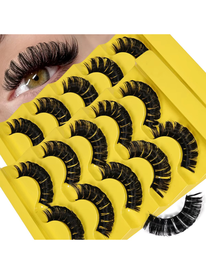 BLL.cf Falsche Wimpern DD Russische 3D Flauschige, 2 Pack, Unisex - Bild 6
