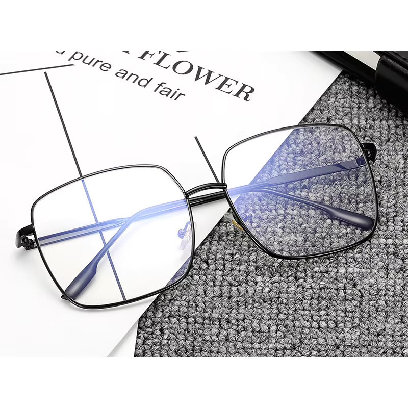 HOZLO Lesebrille, quadratisch, Vollrand, Metall, Unisex, schwarz - Bild 2