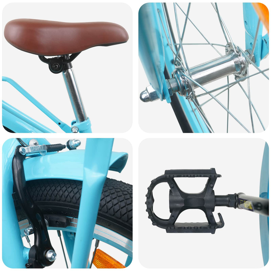vidaXL Kinderfahrrad 22 Zoll Himmelblau für 7-12 Jahre Alt - Bild 2