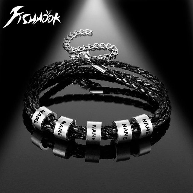 Lederarmband, Schwarz, Unisex - Bild 1