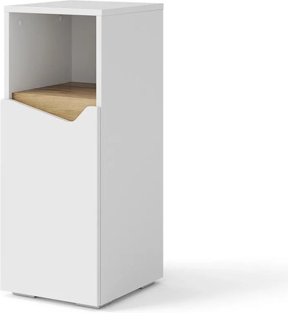 Vicco Midischrank Marelle Badschrank Weiß mit Tür und offenem Fach B: 30 cm, H: 74 cm - Bild 2
