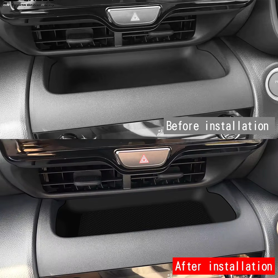 Silikonmatte für Toyota Yaris Cross als flexible Konsolenauflage für kabelloses Laden, rutschfest und geräuschdämpfend, Farbe: Schwarz - Bild 6