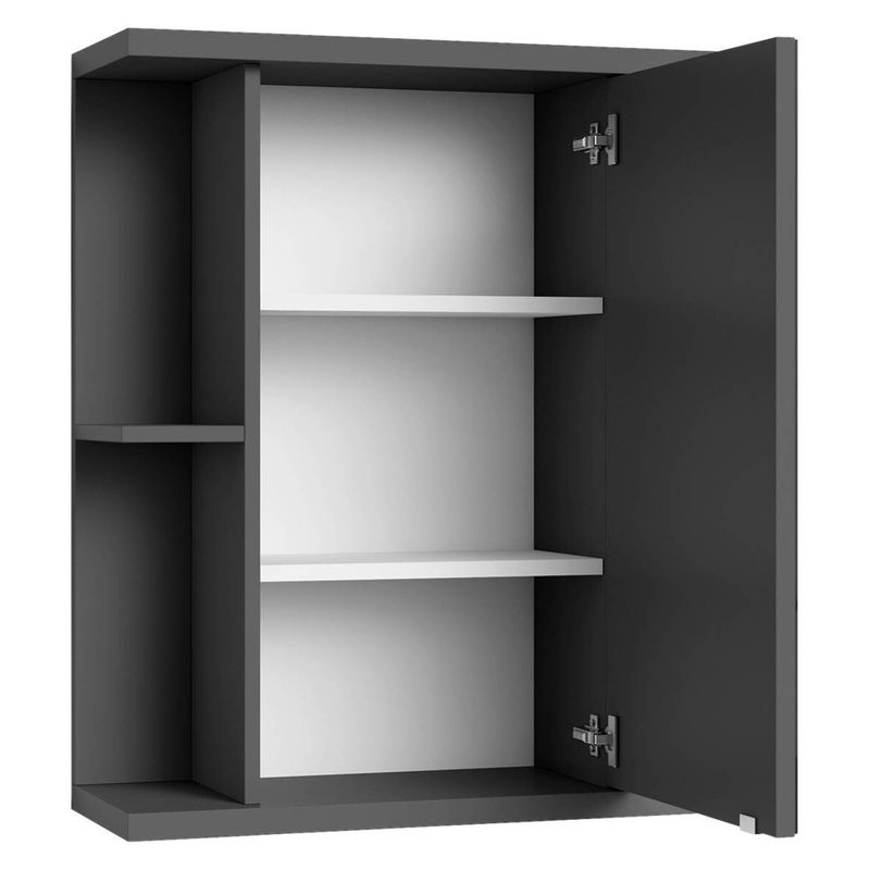 byLIVING Spiegelschrank NEBRASKA anthrazit mit seitlichen Ablagen B/H/T: 60 x 70 x 25 cm - Bild 2