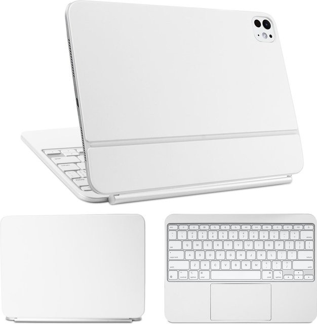 Vinyl Skin Sticker für Magic Keyboard 11 und 13 Zoll, Vollkörperschutz für iPad Pro und Air M4 M3, Farbe: Weiß - Bild 1