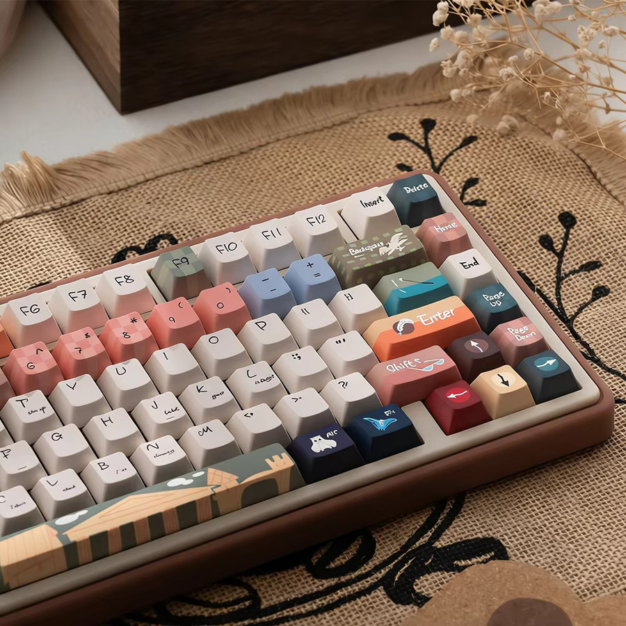 Venit Keys Magische Tierthema Tastenkappen in Multicolour mit MOA und Cherry Profil, Dye-Sublimation PBT Keycaps für mechanische Tastaturen wie GMK67 - Bild 3