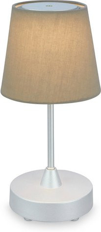 BRILONER Tischleuchte COMPA LED dimmbar in Beige mit Akku, Durchmesser: 12,5 cm, Höhe: 30 cm - Bild 1