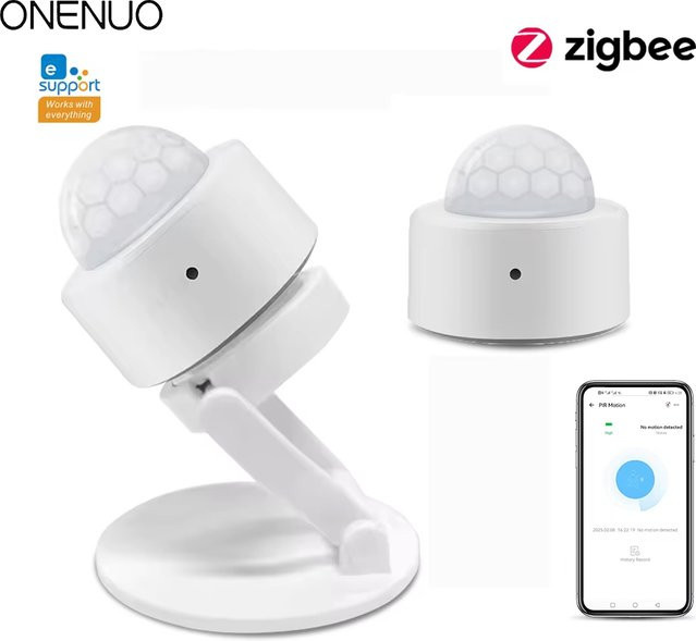 ONENUO Zigbee PIR-Bewegungssensor Infrarot-Detektor für Sicherheitsalarme in Weiß, kompatibel mit der eWelink-App - Bild 1