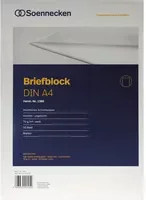 Soennecken Briefblock DIN A4 blank weiß und blau mit 50 Blatt - Bild 1