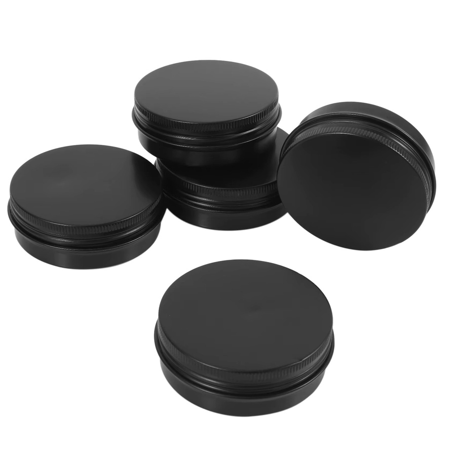 November Aluminium-Blechdosen in Schwarz, 24 Stück, runde Metallbehälter mit Schraubverschluss für Kosmetikproben oder Kerzen, 60 g pro Dose - Bild 3