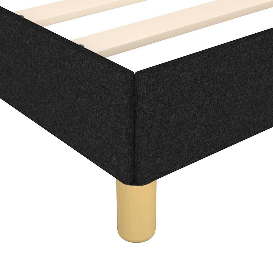 vidaXL Bettgestell mit Kopfteil in Schwarz aus Stoff, B/T/H: 140 x 200 cm - Bild 4
